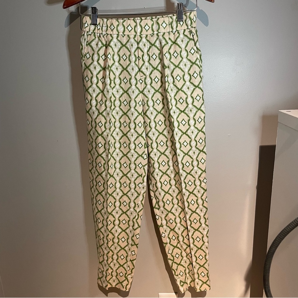 United colors of‎ Benetton pure linen straight leg pants Womens size small